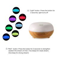 300ML Ultrasonic Aromatherapy Humidifier, YouVogue Wood Grain Aromatherapy Essential Oil Diffuser, With 7 Changing... N8