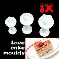 Cutter Plunger Cake Sugar Tool Love Heart 3 In 1 F, shopping N4