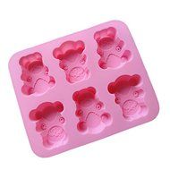 6 Bear Silicone Cake Mold Pan 8.8&quot;x7.2&quot;x1.1&quot; Color At Random N2