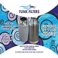 Funk Filters 6" x 24" Activated Carbon Scrubber Odor Control Filters + Prefilter N2