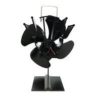 Signstek 4 Blade Heat Powered Stove Fan for Wood Log Coal Fire Burner Fireplace