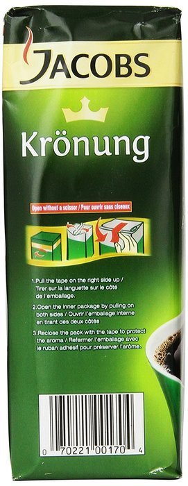 Jacobs Kronung Coffee, 17.6-Ounce Vacuum Packs (Pack of 3)