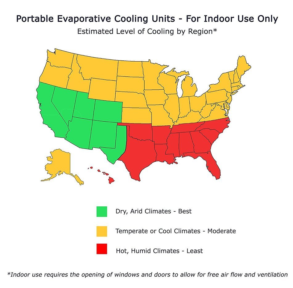 PortacoolPACCYC02 Cyclone 2000 Portable Evaporative Cooler with 500 Square Foot Cooling Capacity, Black N2
