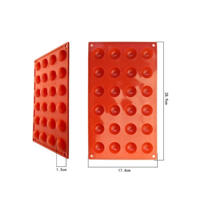 Semi Circle 2.8cm Shape Chocolate Silicone Mold Baking Cake Decoration Mould