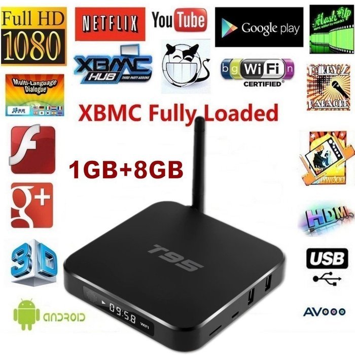 T95 Amlogic S905 Smart Set Top TV Box Android 5.1 Kitkia Media Player. Built In Channel Updater. Free Movies and... N7