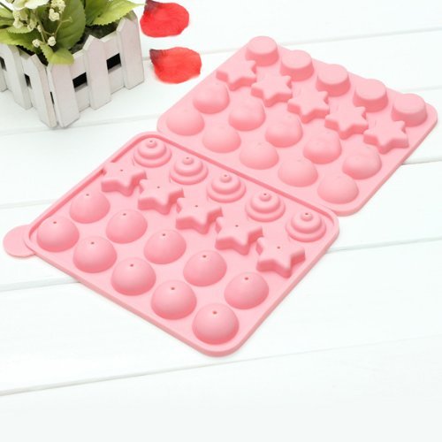 "Silicone Cake Candy Chocolate Lollipop Mold With 20 Sticks" shopping