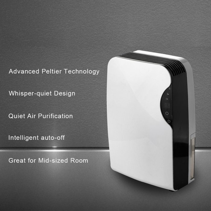 OULUN Self Draining Comfortable Peltier Small Dehumidifier Touch-screen Multi-mode Air Dryer Whisper-quiet Air...