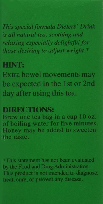 Diet Tea for Men and Women 2.18 oz 30 Tea Bags (Pack of 6) N3