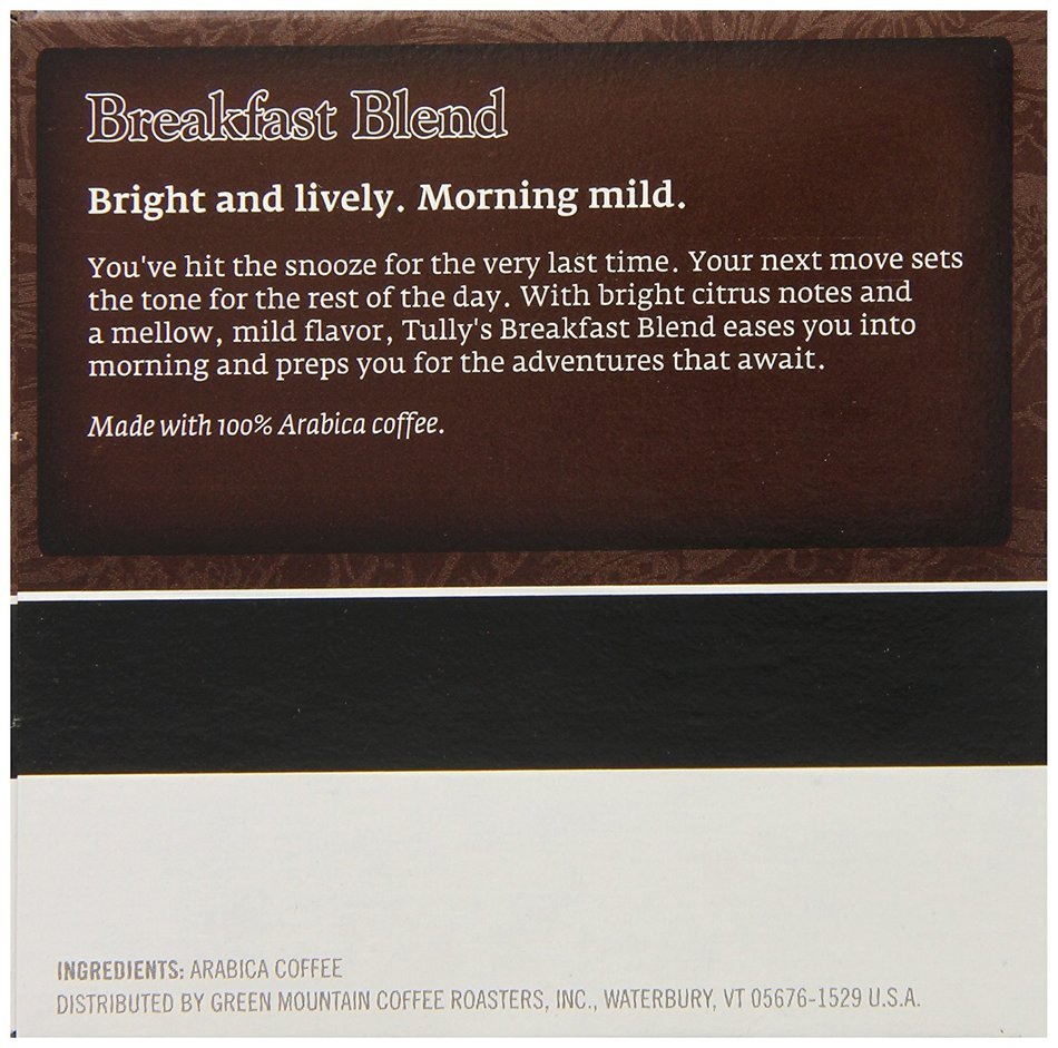 Tully's Coffee French Roast, Keurig K-Cups, 72 Count N6