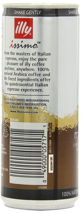 illy issimo Coffee Drink, Caff&egrave;, 6.8-Ounce Cans (Pack of 12) N7