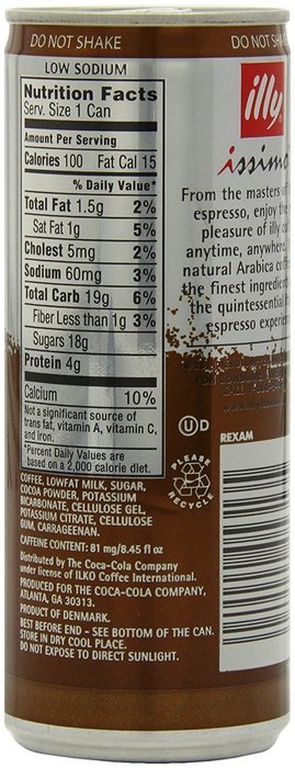 illy issimo Coffee Drink, Caff&egrave;, 6.8-Ounce Cans (Pack of 12) N9