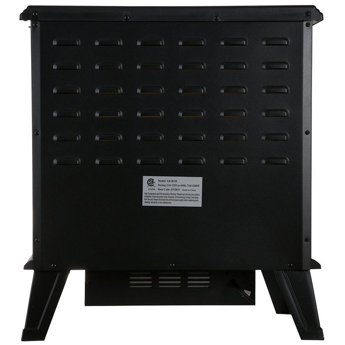 Golden Vantage 20" 1500W Adjustable 5200 BTU Freestanding Portable 2 Setting Tempered Glass Electric Fireplace... N4