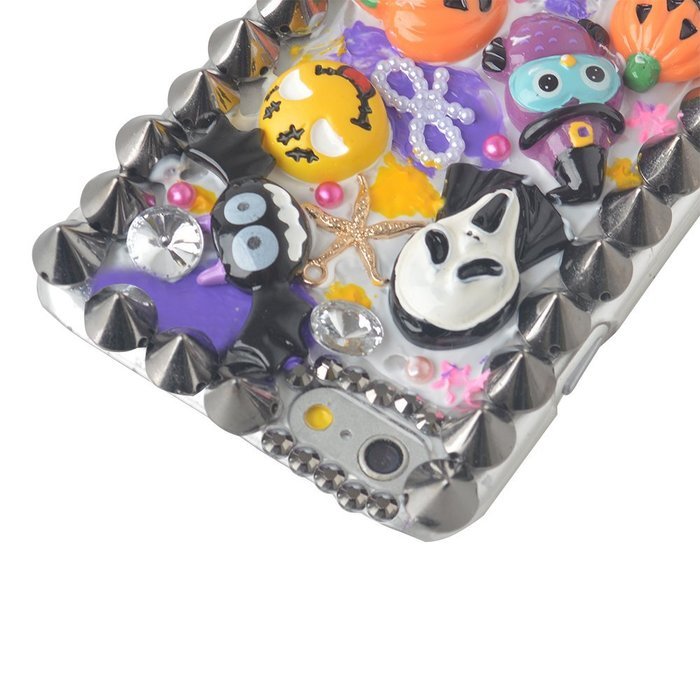 Halloween Theme Phone Case for Iphone 6/6S,Yaheeda 3D Handmade Rivets Pumpkin Demon Cartoon Design Clear Cellphone...