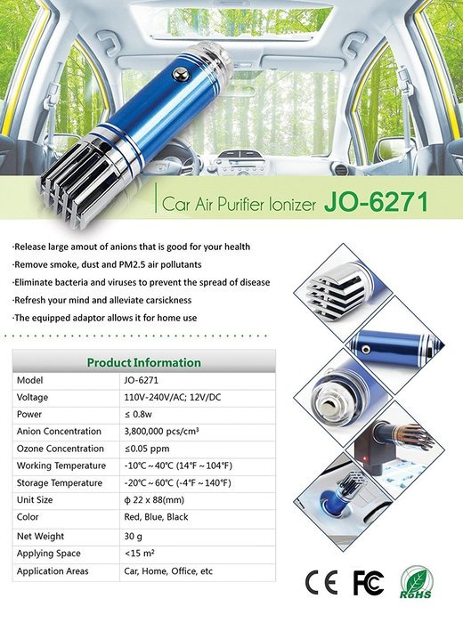 Mmiao Car Air Purifier, Ionic Air Purifier, Air Freshener, Removes Cigarette Smoke, Bacteria, Odor Smell - Helps... N8