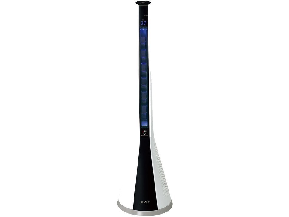 SHARP Plasmacluster Slim Tower Type Fan PF-ETC1 W White | (Japanese Import)