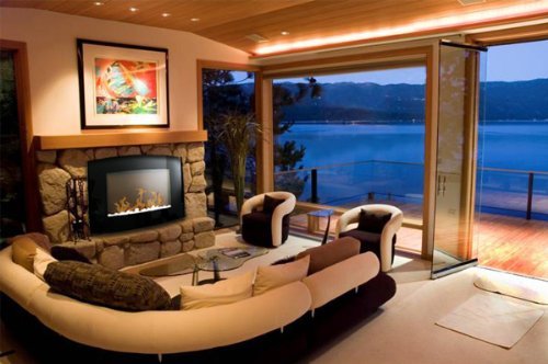 New Diva Tranquility 35" Wall Mount 1500W/750W Adjustable Electric Fireplace/Heater with Remote Control N5