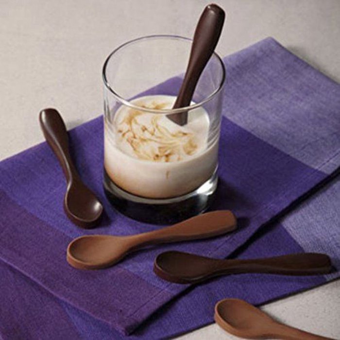 Dalakin 6-Spoon Shape Cake Mold Silicone Chocolate Decorating Baking Mould N6