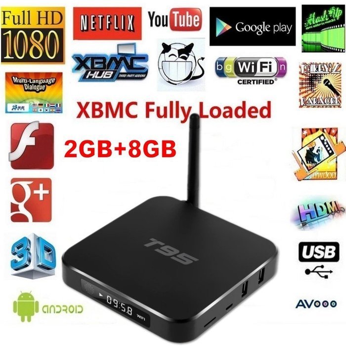 T95 Amlogic S905 Smart Set Top TV Box Android 5.1 Kitkia Media Player. Built In Channel Updater. Free Movies and... N8