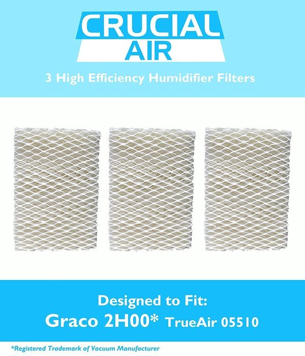 3 Graco 1.5 Gallon Humidifier Filters; Fits Graco 2H00 & TrueAir 05510; Compare to Part # 2H01; Designed & Engineered...