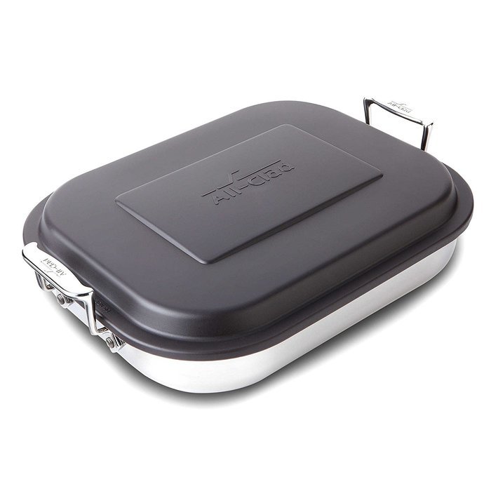 All-Clad 59946 Stainless Steel Lasagna Pan, Features large-grip handles with Lid Specialty Cookware, 14.5 by 11.75...