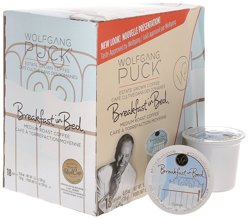 Wolfgang Puck Coffee Capsules, Breakfast in Bed, 18 Count