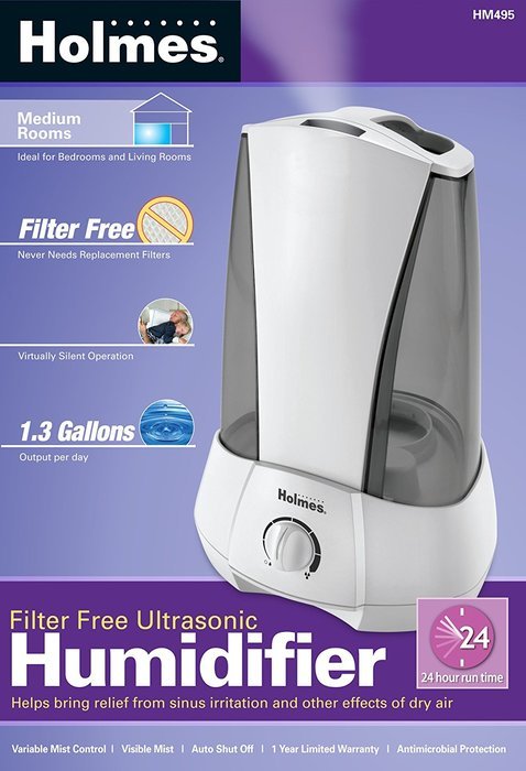 Holmes Ultrasonic Humidifier Filter-Free with Variable Mist Control, HM495