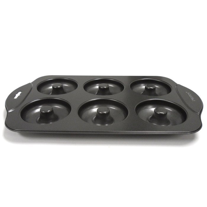 Premium 6 Non Stick Regular Size Donut Pan Bakeware and a Jamie Potato Masher Combo N2