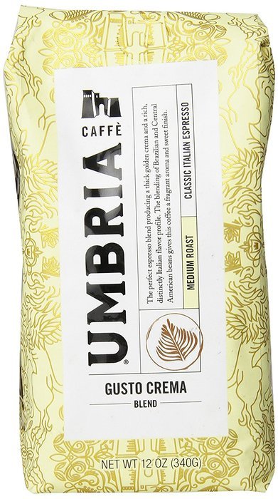 Caffe Umbria Gusto Crema Blend, Medium Roast 12 Ounce Bag N2