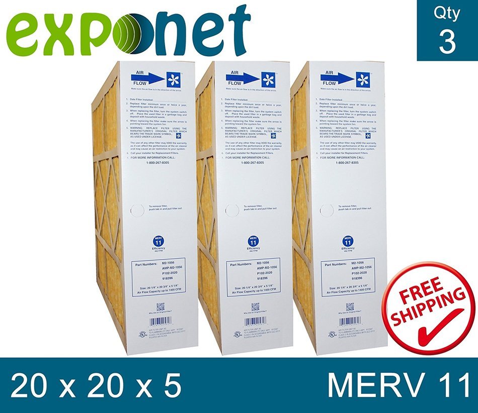 ELECTRO AIR M2-1056 GENUINE 20x20x5 (Actual Size: 20-1/4 x 20-3/4 x 5-1/4 MERV 11 GOODMAN, ELECTRO-AIR, FIVE SEASONS...