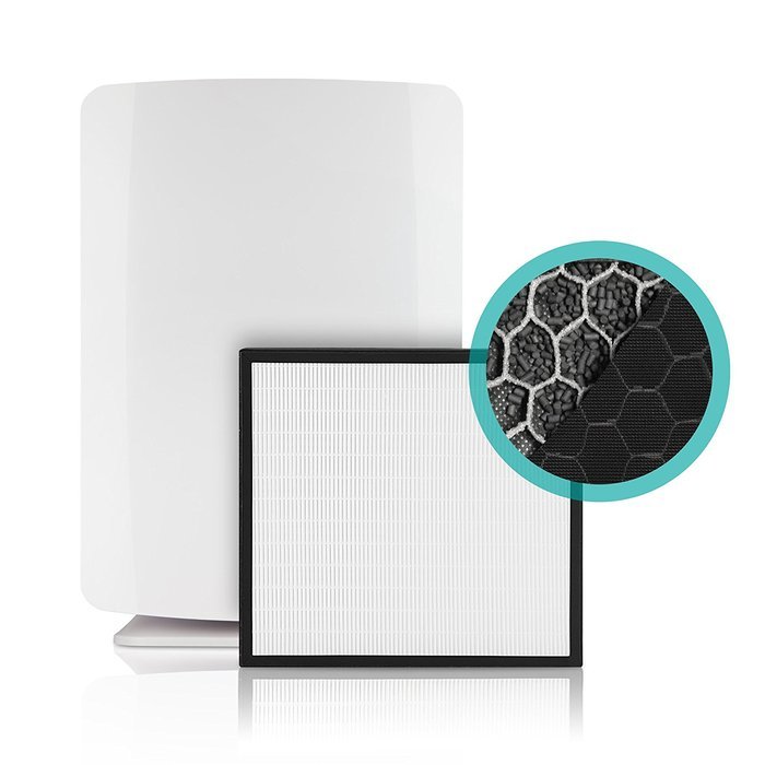 Alen BreatheSmart Customizable Air Purifier with HEPA-Pure Filter for Allergies and Dust (White, 1-Pack) N50