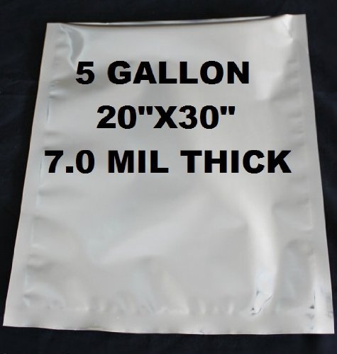 (10) 5 Gallon Mylar Bags 20"x30" 7.0 MILS THICK free image download