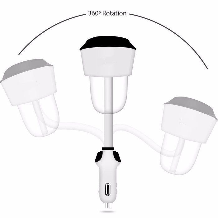 KING DO WAY Aromatherapy Car Humidifier Dual USB Charger Car Air Purifier Waterless Auto Shut-off Aromatherapy... N8