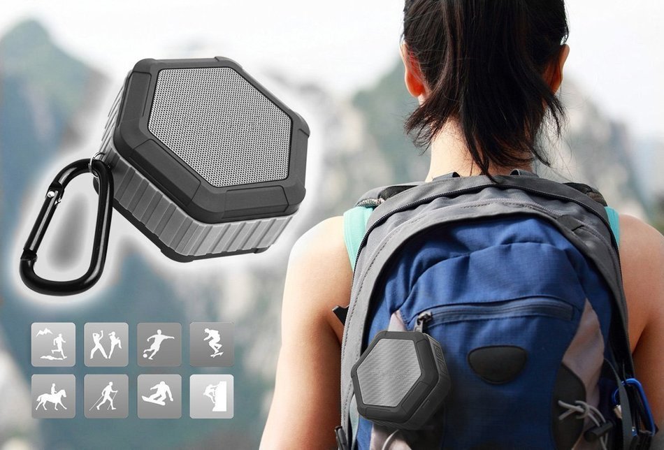 SinoPro Bluetooth 4.0 Speaker Portable Wireless Outdoor Shower Speaker with NFC IP65 Waterproof Grade 12 Hours... N7