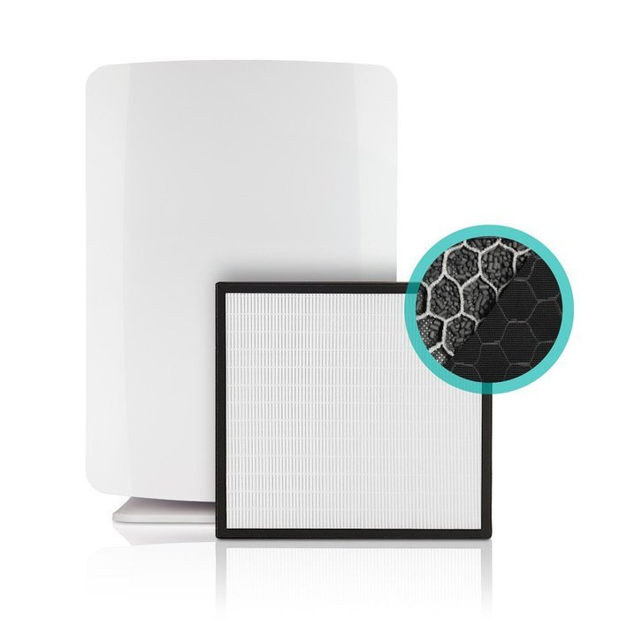 Alen BreatheSmart Customizable Air Purifier with HEPA-Pure Filter for Allergies and Dust (White, 1-Pack) N69