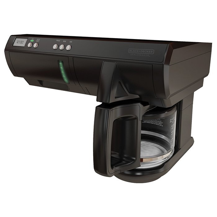 BLACK+DECKER SCM1000BD Space Maker 12-Cup Programmable Coffee Maker, Black N4