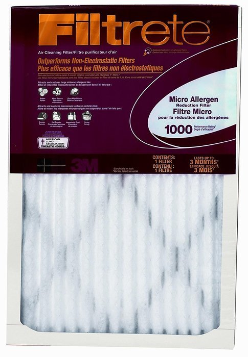 20x20x1, Filtrete Micro Allergen Air Filter, MERV 11, by 3m