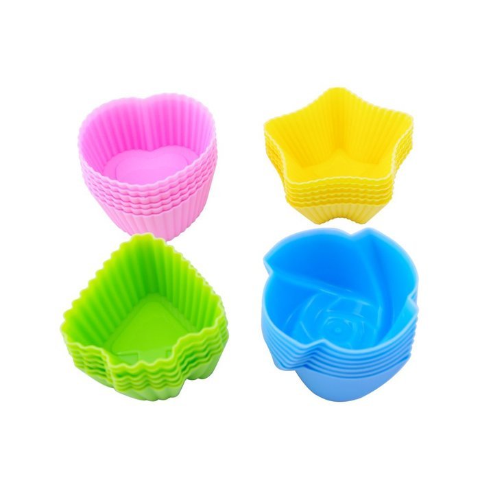 MIREN Reusable and Non-stick Silicone Baking Cups/Muffin Cup Molds in Storage Container-24 Pack-4 Vibrant Colors... N2