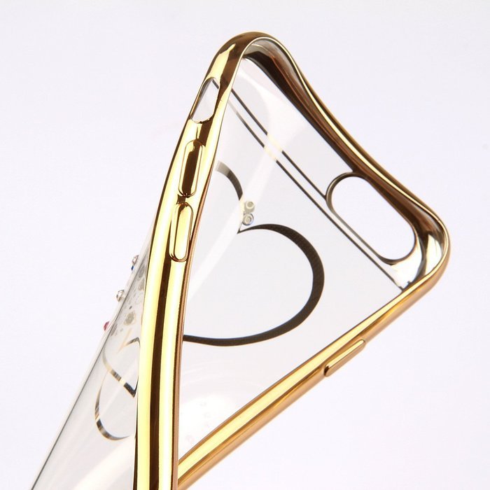 iPhone 7 Case,Inspirationc Glitter Bling Crystal Rhinestone Diamonds Clear Rubber Electroplate Plating Frame TPU... N17
