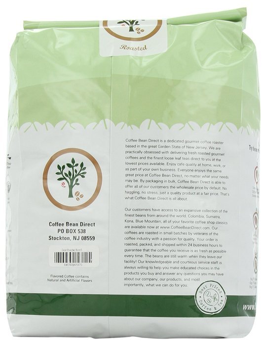 Coffee Bean Direct Decaf Colombian, Whole Bean Coffee, 5-Pound Bag N3
