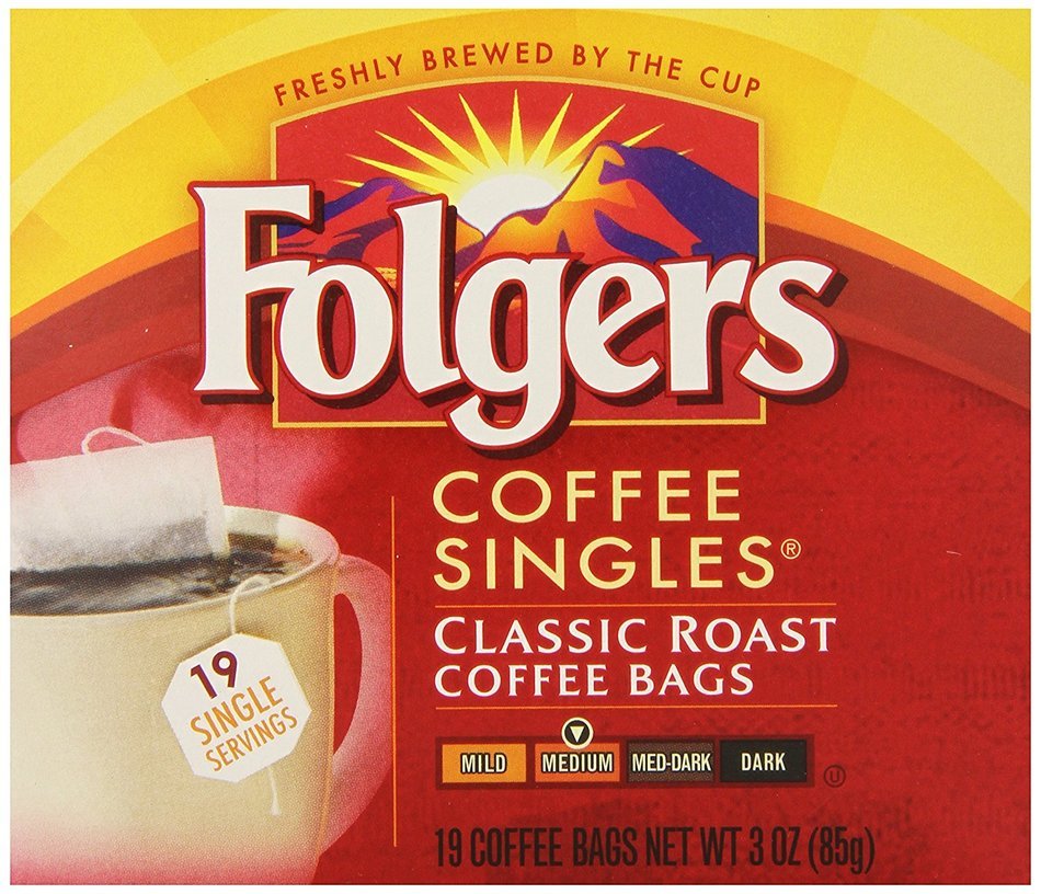 Folgers Classic Medium Roast Coffee Singles Serve Bags, 114 Count, 6 pack