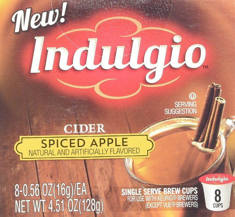 Indulgio Spiced Apple Cider Single Serve for Keurig K-Cup Brewers, 12 Count (Pack of 6) N23