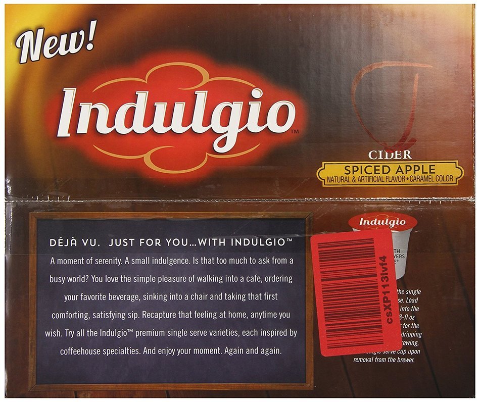 Indulgio Spiced Apple Cider Single Serve for Keurig K-Cup Brewers, 12 Count (Pack of 6) N28