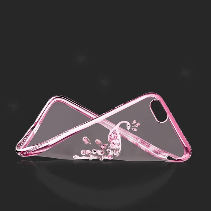 iPhone 7 Case,Inspirationc Glitter Bling Crystal Rhinestone Diamonds Clear Rubber Electroplate Plating Frame TPU... N18