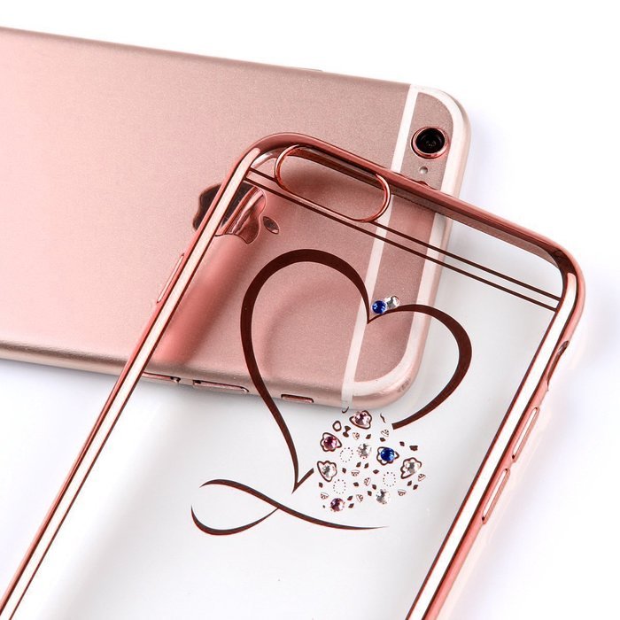 iPhone 7 Case,Inspirationc Glitter Bling Crystal Rhinestone Diamonds Clear Rubber Electroplate Plating Frame TPU... N19