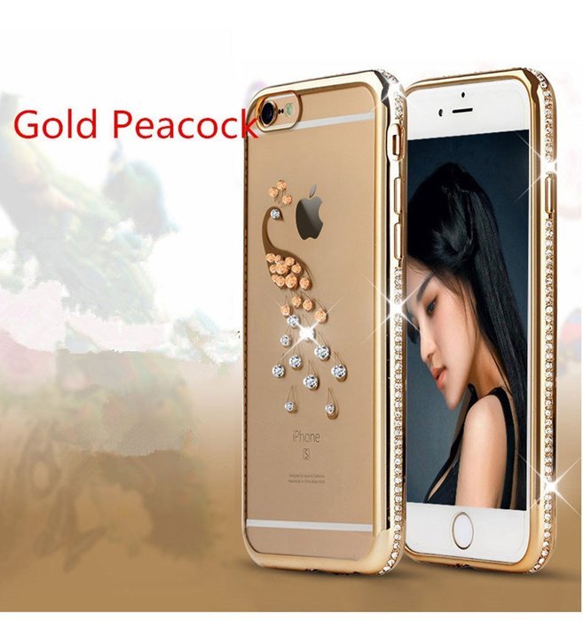 iPhone 7 Case,Inspirationc Glitter Bling Crystal Rhinestone Diamonds Clear Rubber Electroplate Plating Frame TPU... N20
