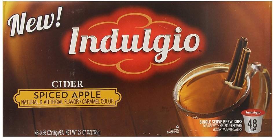 Indulgio Spiced Apple Cider Single Serve for Keurig K-Cup Brewers, 12 Count (Pack of 6) N32