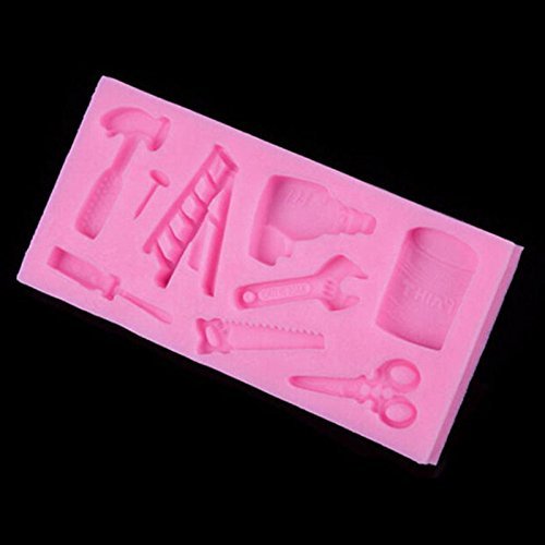 House Kitchen Tools Silicone Cake Fondant Mold Topper Hammer Spanner Baking Mould DIY Decorating Mold -Pier 27 N2