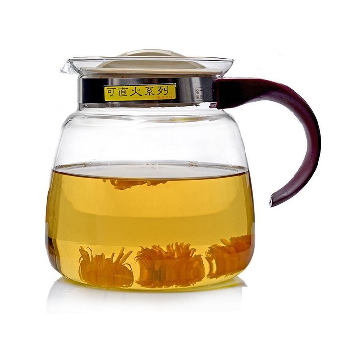 Tea Kettle, YIFAN 65 oz Stovetop Glass Kettle Heat-resistant Healthy Coffeepot for Gas Stove Radiant Cooker N2