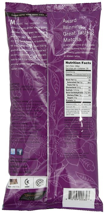 MOCAFE Matcha Green Tea Blended Tea Latte, 3-Pound Bag N3