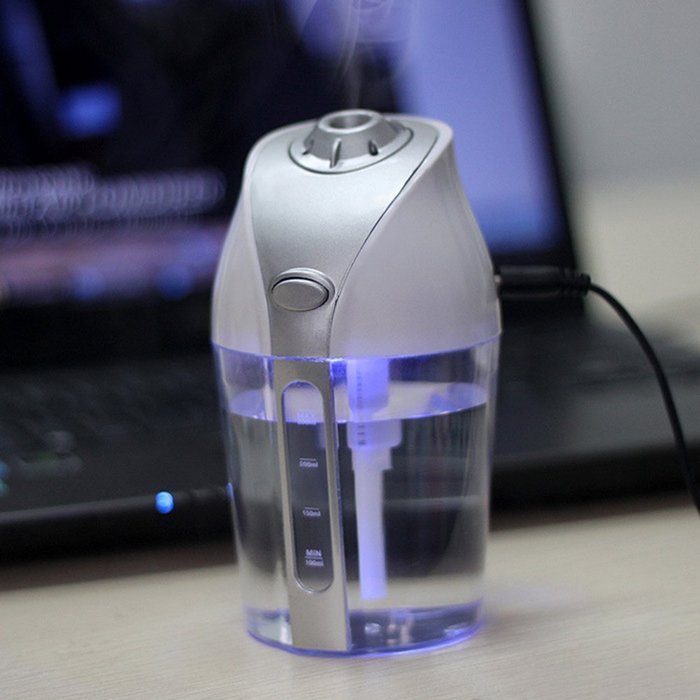 Mini Car Cool USB Portable Mist Humidifier No Noise 3.143.145.51 Inch (250ml)